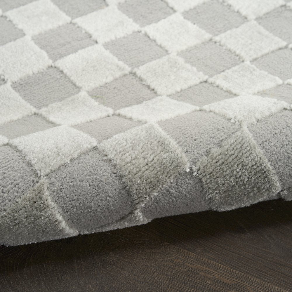 Serenity Home 5'3" x 7'3" Grey Modern Indoor Rug