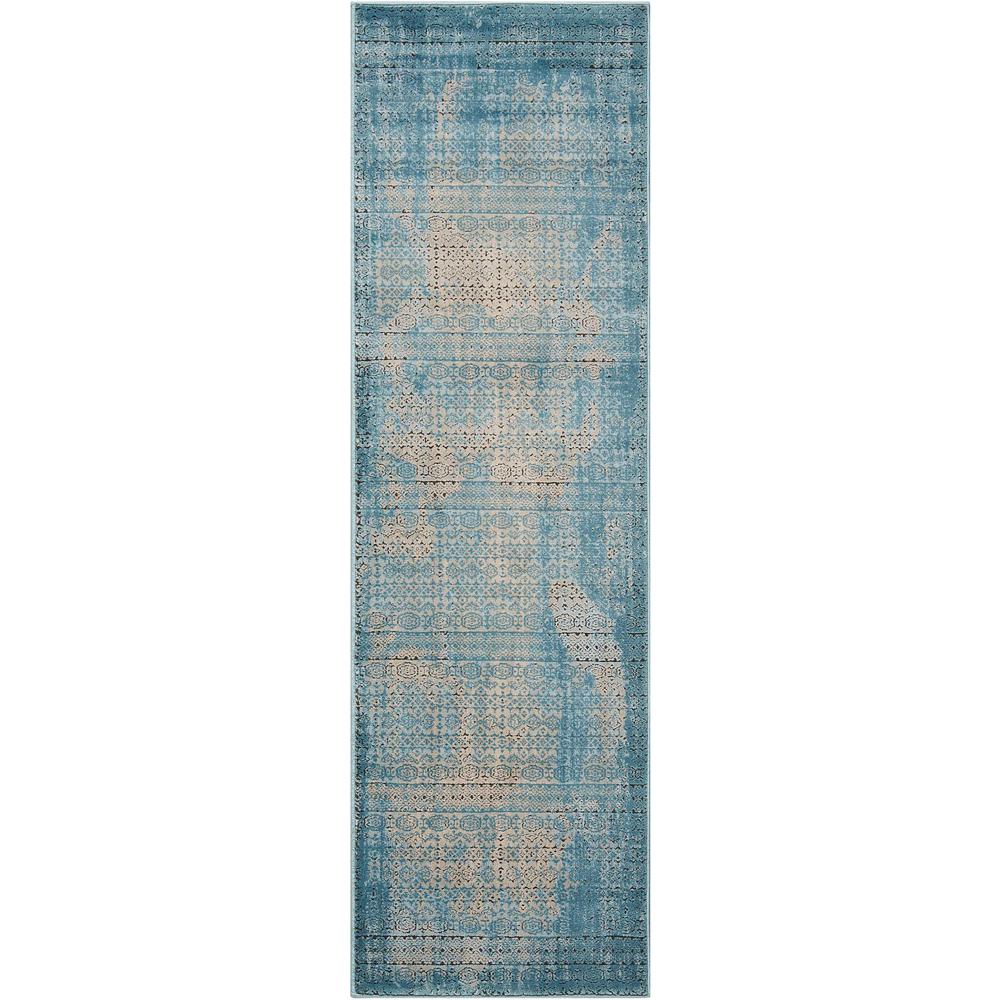 Karma Area Rug, Blue, 2'2" x 7'6"