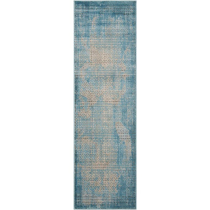 Karma Area Rug, Blue, 2'2" x 7'6"