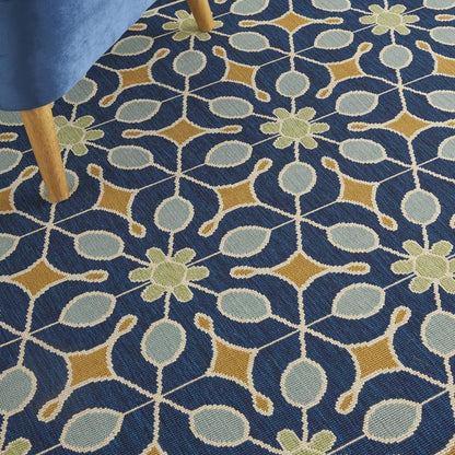 Caribbean Area Rug, Navy, 5'3" x SQUARE