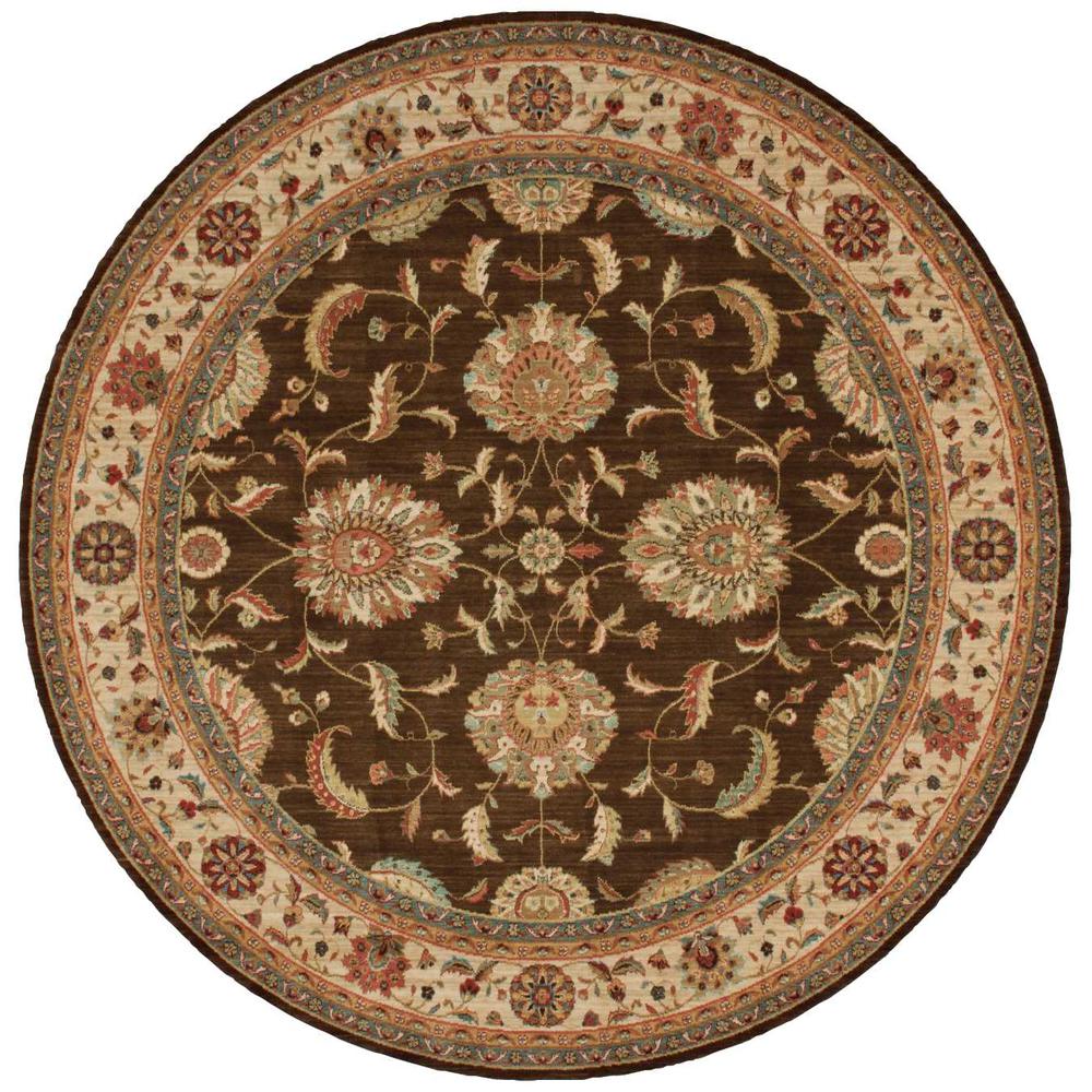 Round Traditional Machine Made Area Rug