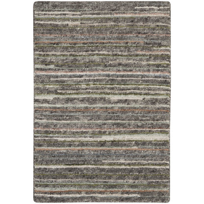 Nourison Plateau Area Rug, Grey/Green, 2'2" x 3'9", PAE01