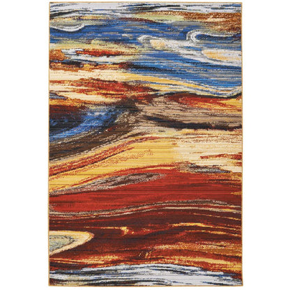 Modern Rectangle Area Rug, 4' x 6'