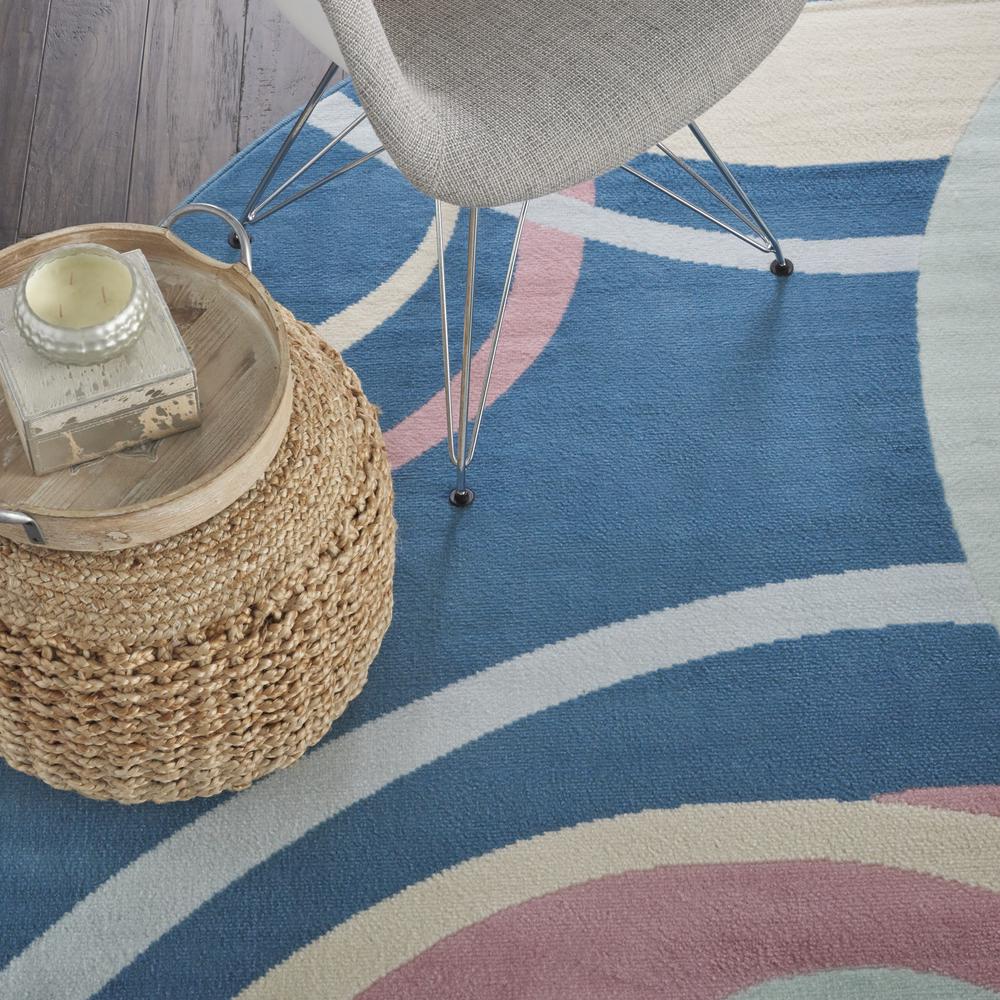 Grafix Area Rug, Blue Multicolor, 8'XROUND