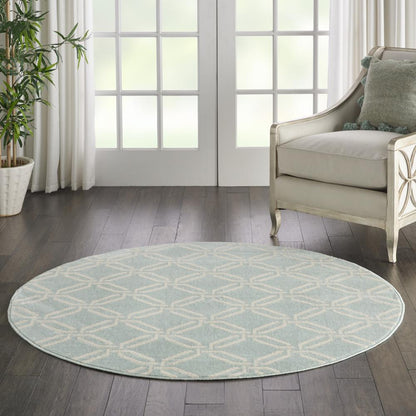 Coastal, Nautical & Beach Round Area Rug, 5' x Round