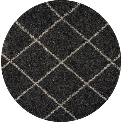 Brisbane Area Rug, Charcoal, 5' x ROUND