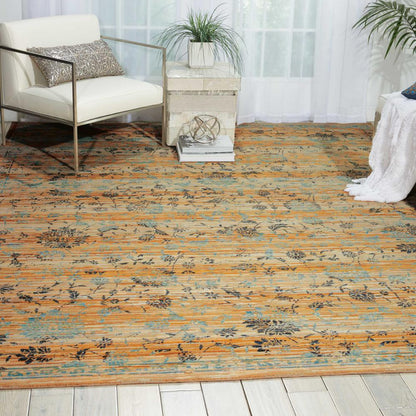Rhapsody Area Rug, Caramel/Cream, 7'9" x 9'9"