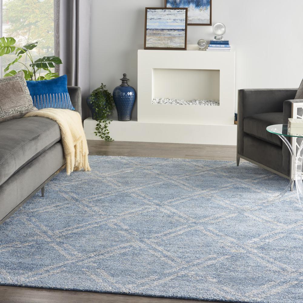 Nourison Venosa Area Rug, Blue/Ivory, 8'3' x 11'6", VSN01