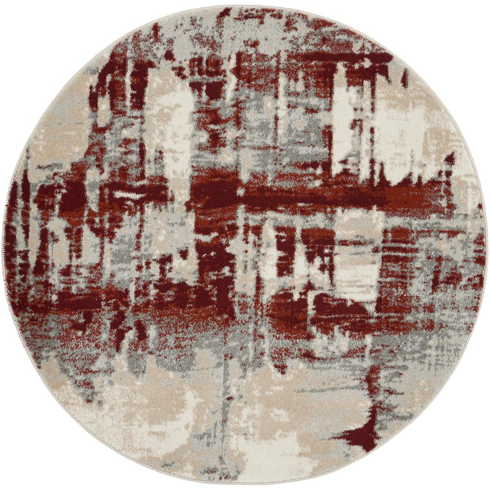Modern Round Area Rug, 4' x Round