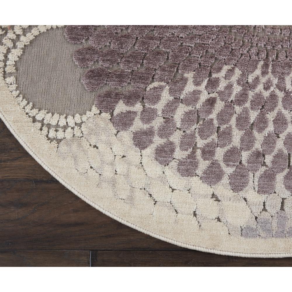 Graphic Illusions Area Rug, Grey, 4' x ROUND