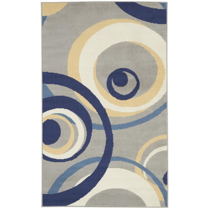 Mid-Century Modern Rectangle Area Rug, 3' x 5'