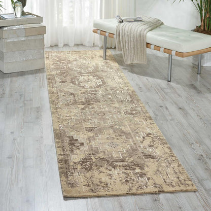 Silk Elements Area Rug, Mushroom, 2'5" x 10'