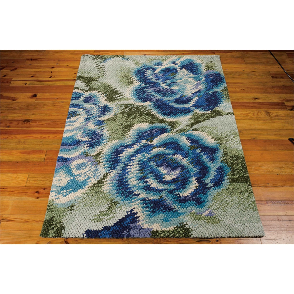Impressionist Green Blue Area Rug