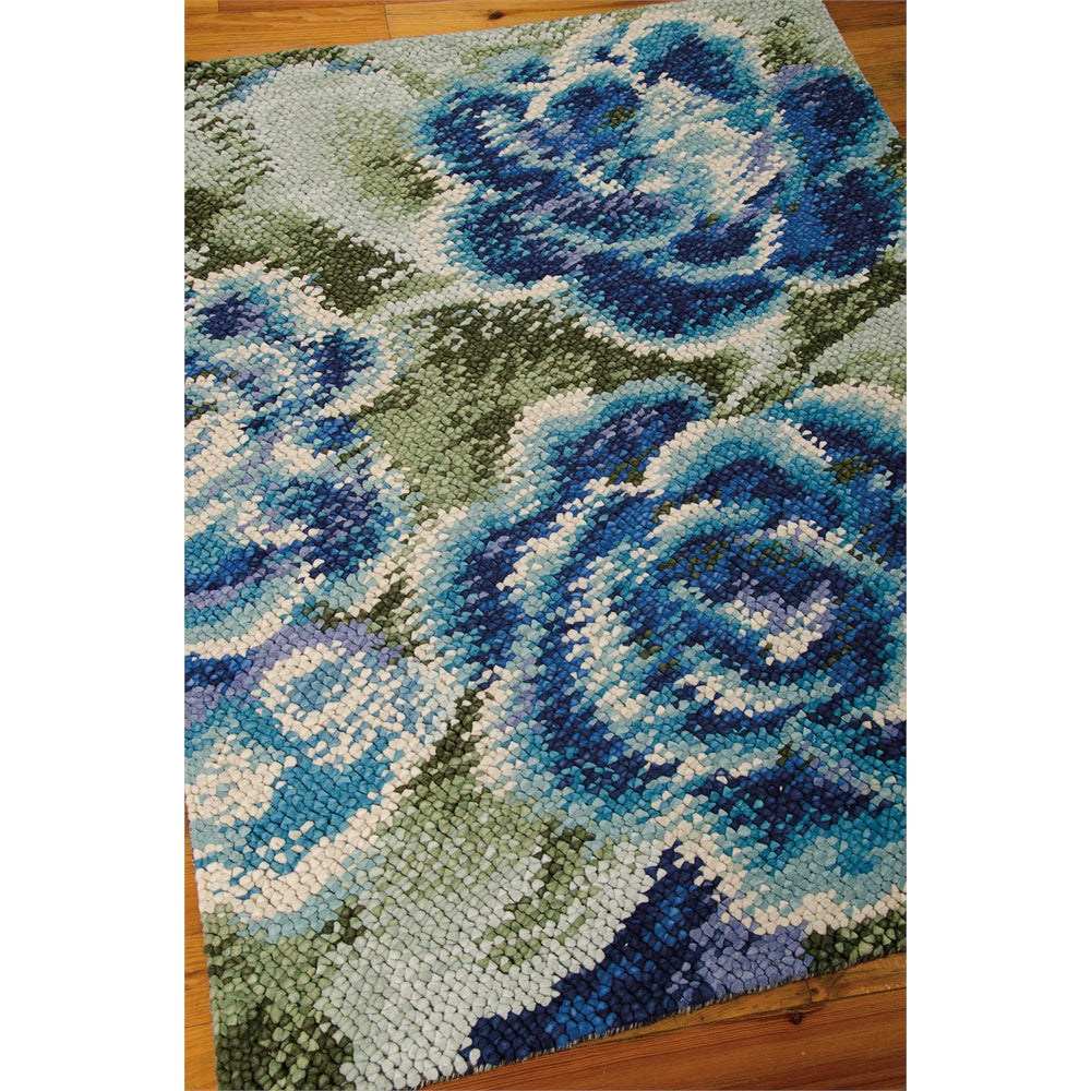 Impressionist Green Blue Area Rug