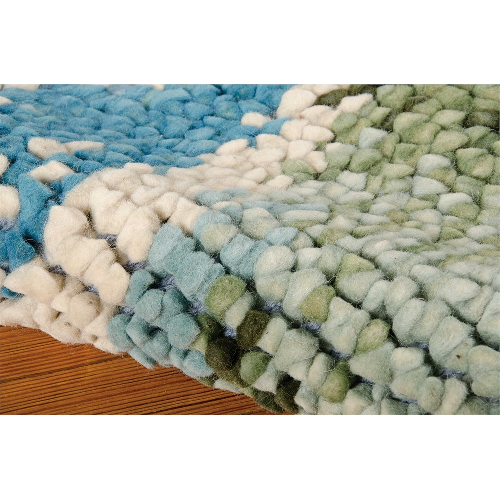Impressionist Green Blue Area Rug