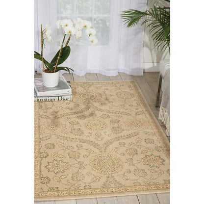 Luminance Area Rug, Cream/Mint, 3'5" x 5'5"