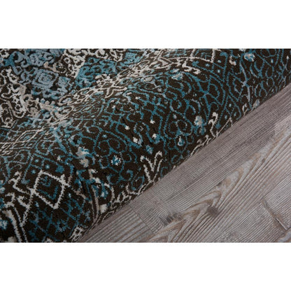 Karma Area Rug, Blue, 2'2" x 7'6"