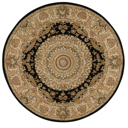 Traditional Round Area Rug, 6' x Round