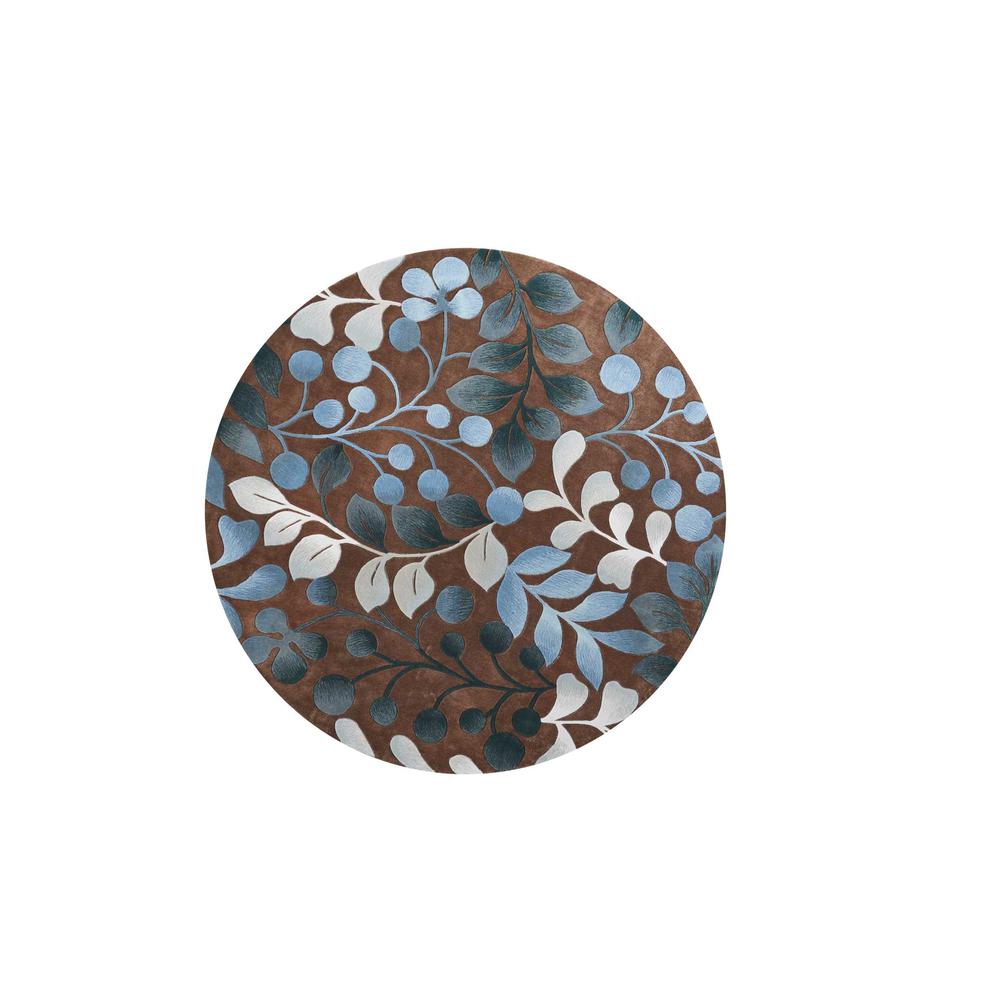 Contemporary Round Area Rug, 8' x Round