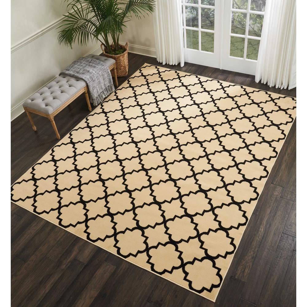 Grafix Area Rug, Cream/Black, 7'10" x 9'10"