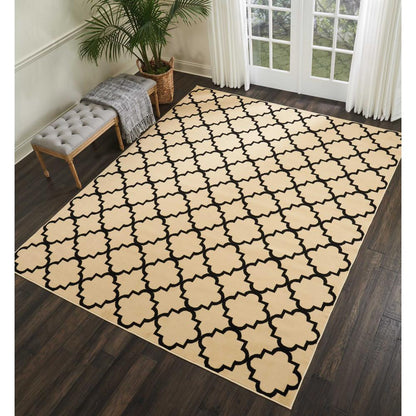 Grafix Area Rug, Cream/Black, 7'10" x 9'10"
