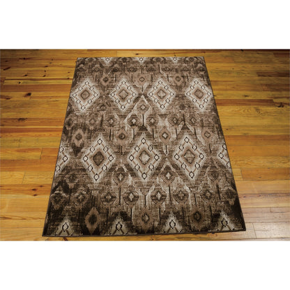 Karma Area Rug, Chocolate, 5'3" x 7'4"