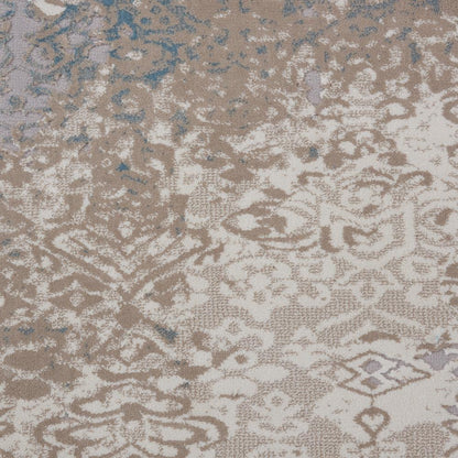 Karma Area Rug, Ivory/Light Blue, 9'3" x 12'9"