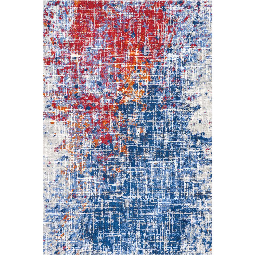 Twilight Area Rug, Red/Blue, 5'6" x 8'