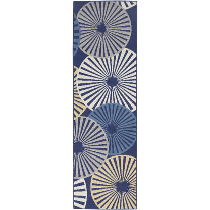 Grafix Area Rug, Navy, 2'3" x 7'6"