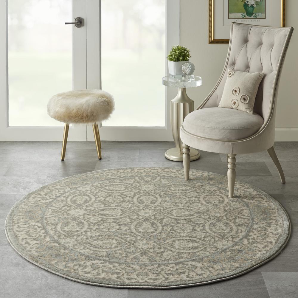Euphoria Area Rug, Grey, 5'3" x ROUND