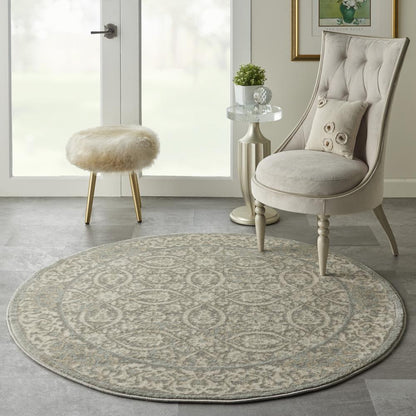 Euphoria Area Rug, Grey, 5'3" x ROUND