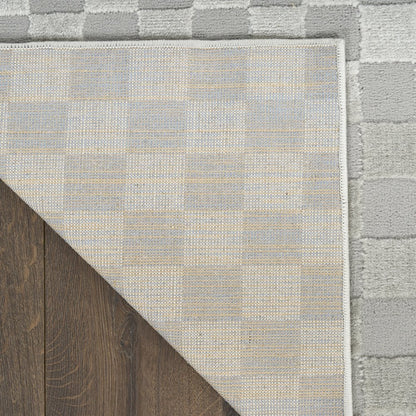 Serenity Home 9' x 12' Grey Modern Indoor Rug