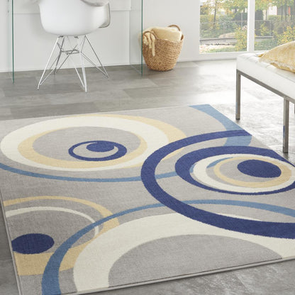 Mid-Century Modern Rectangle Area Rug, 5' x 7'