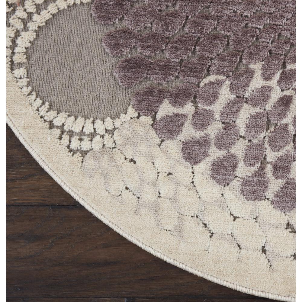 Graphic Illusions Area Rug, Grey, 7'9" x ROUND