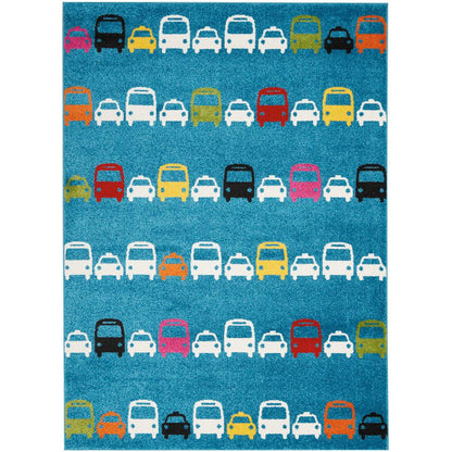 Miles Area Rug, Blue, 5'2" x 7'