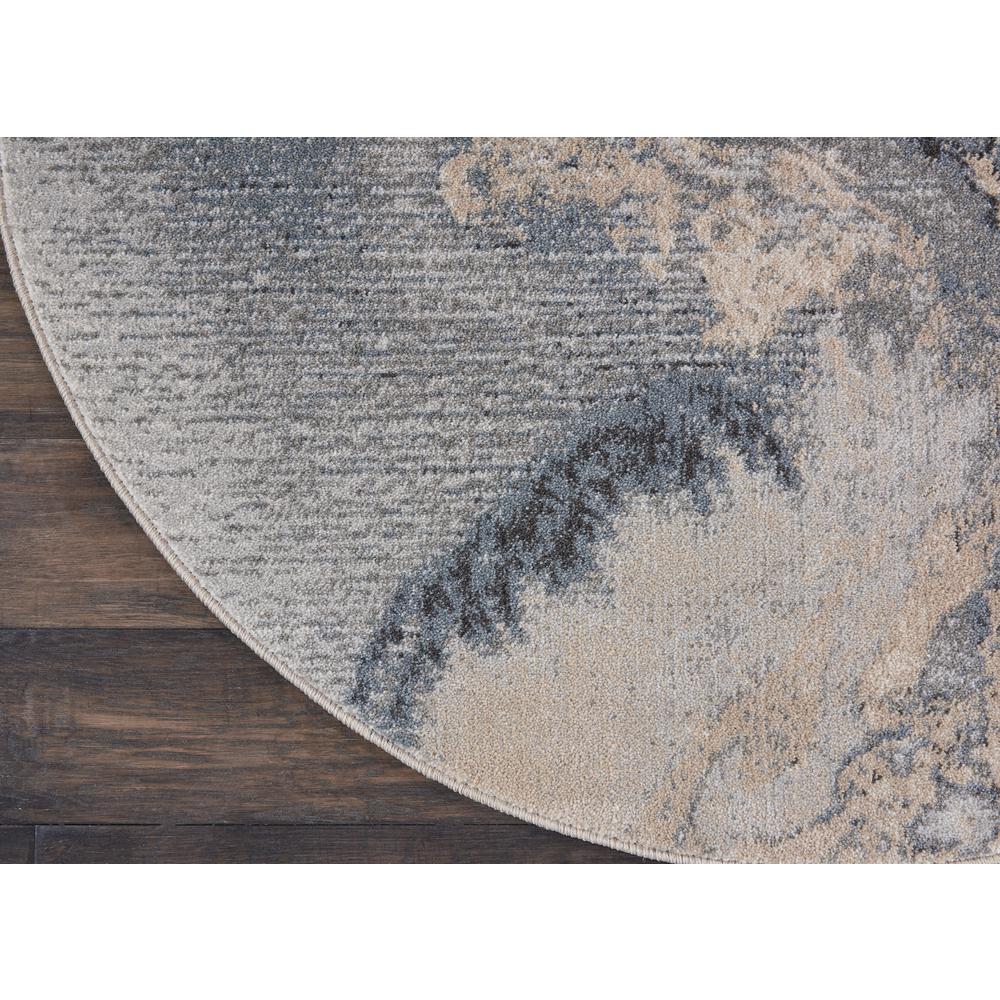 Modern Round Area Rug, 5' x Round