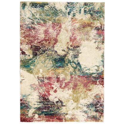 Fusion Area Rug, Cream/Multi, 5'3" x 7'3"