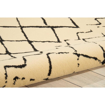 Grafix Area Rug, Cream/Black, 5'3" x 7'3"