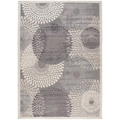 Graphic Illusions Area Rug, Grey, 9' x 12'