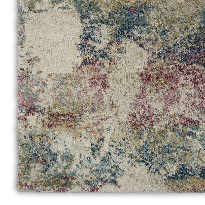 Fusion Area Rug, Cream/Multi, 2'2" x 7'6"