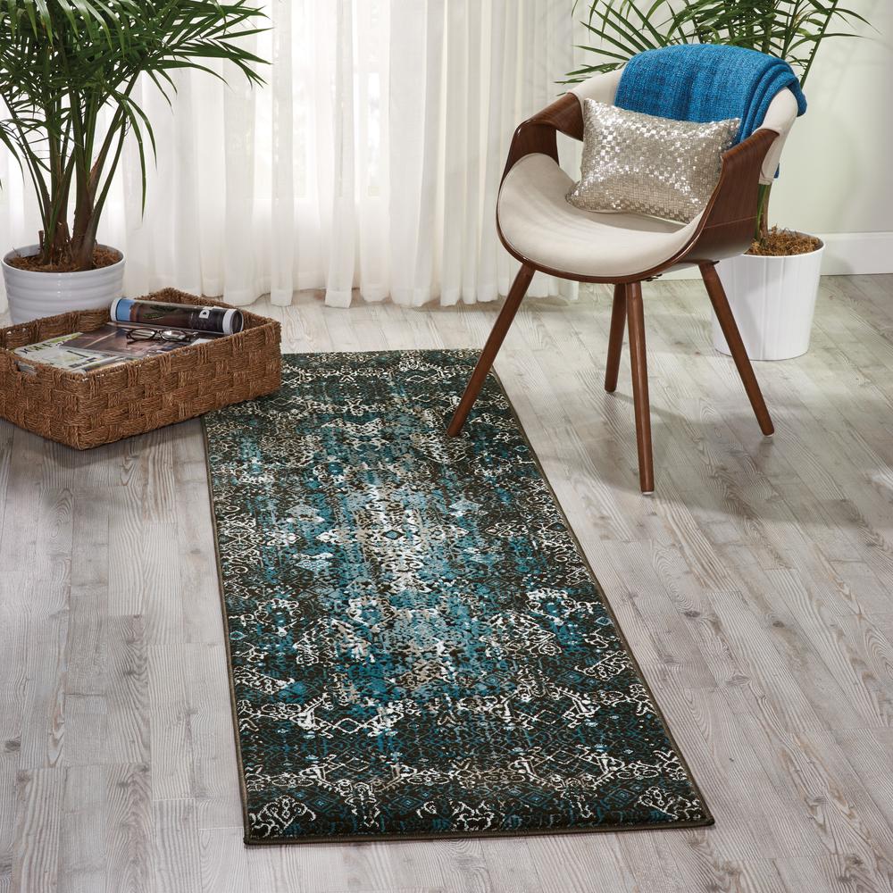 Karma Area Rug, Blue, 2'2" x 7'6"
