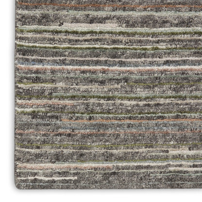 Nourison Plateau Area Rug, Grey/Green, 2'2" x 3'9", PAE01