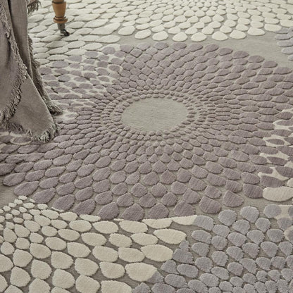Graphic Illusions Area Rug, Grey, 9' x 12'