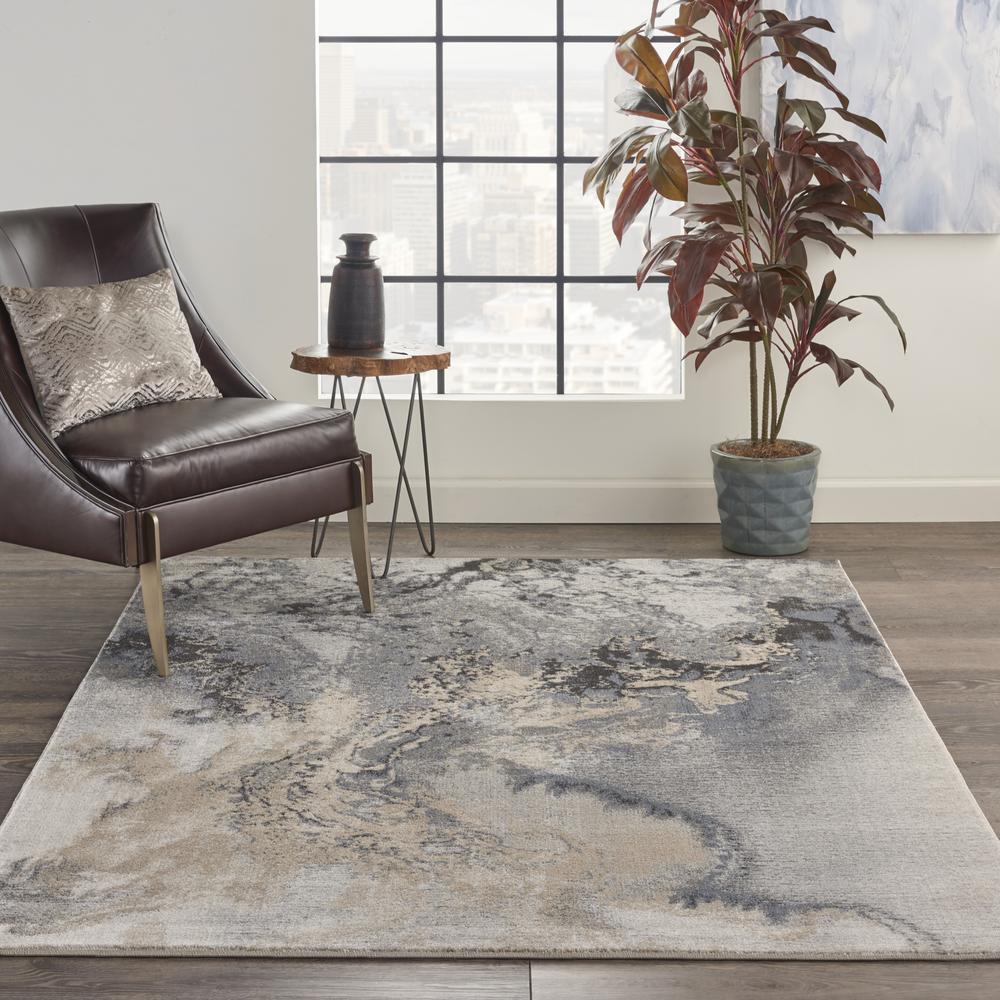 Modern Rectangle Area Rug, 5' x 7'
