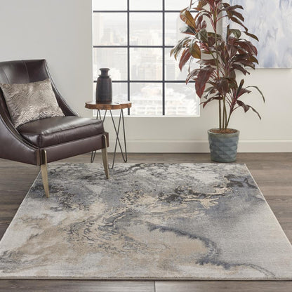 Modern Rectangle Area Rug, 5' x 7'