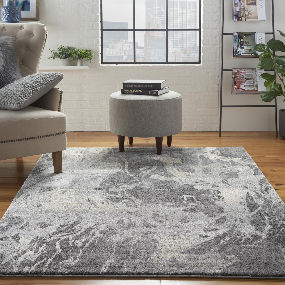 Fusion Area Rug, Beige/Grey, 4' x 6'