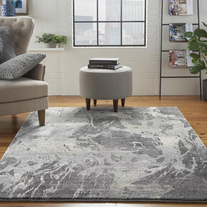Fusion Area Rug, Beige/Grey, 4' x 6'