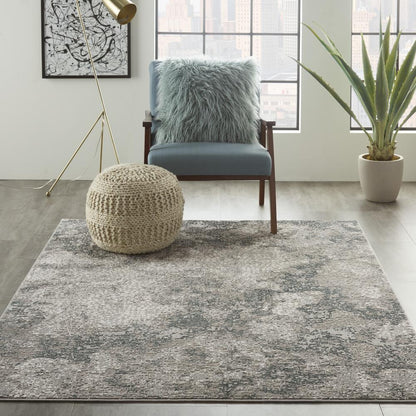 Michael Amini MA90 Uptown Area Rug, Grey, 4' x 6', UPT02