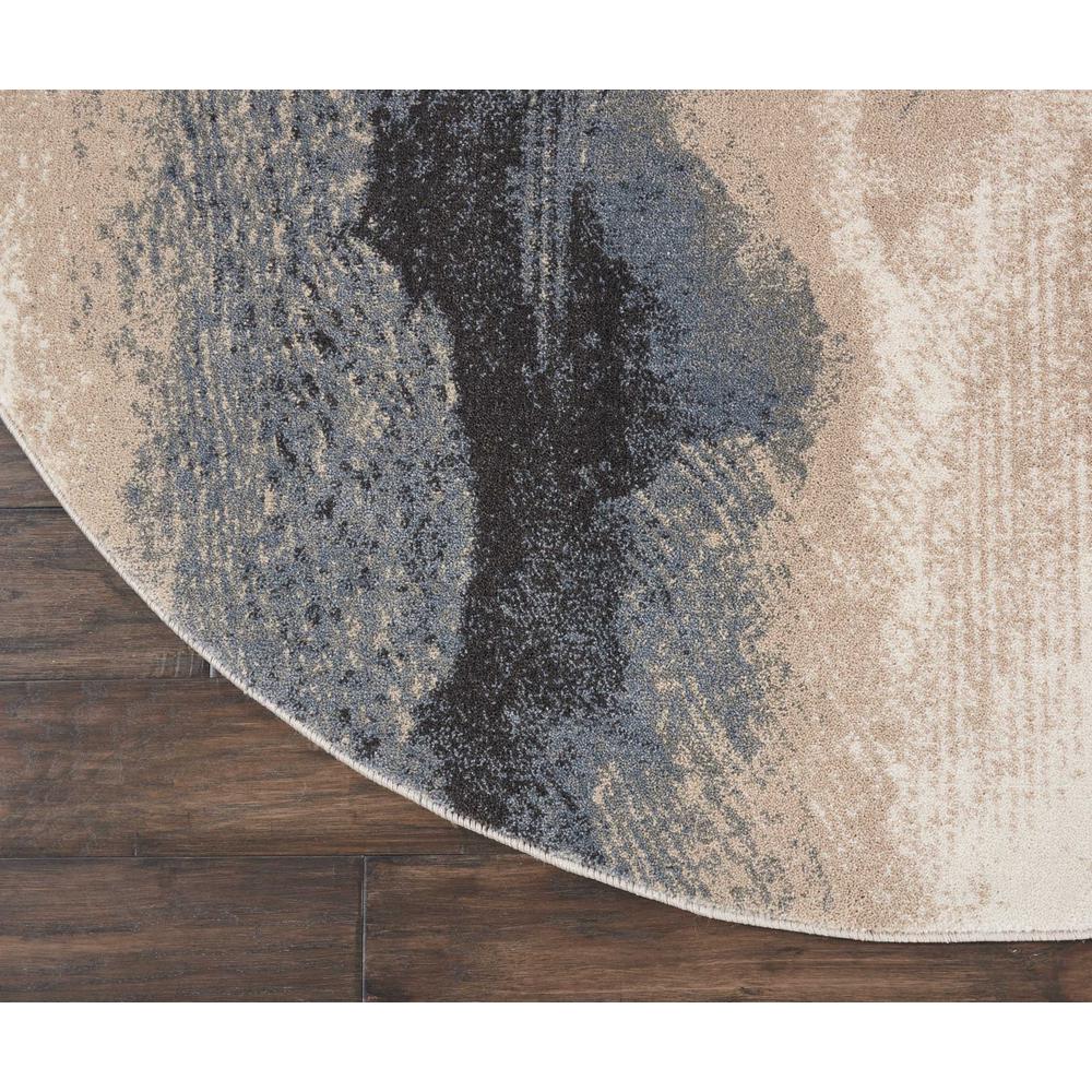 Modern Round Area Rug, 5' x Round