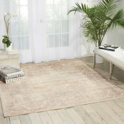 Graphic Illusions Area Rug, Ivory, 6'7" x SQUARE